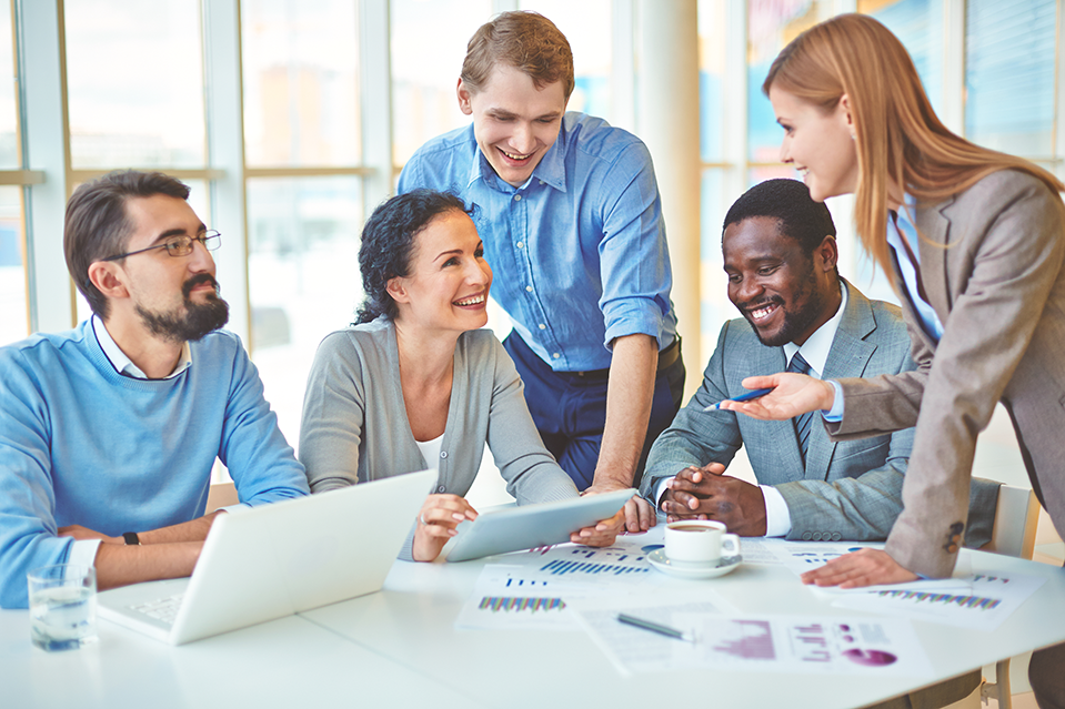 Professional Service Team working together