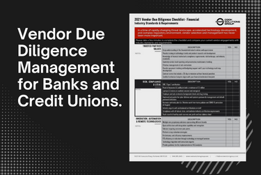 Vendor Due Diligence management for banks and credit unions. Download the checklist.